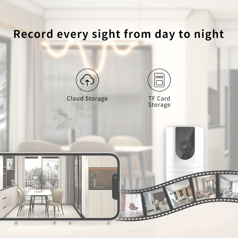 Withpad 1080p Foldable Indoor Pet Camera with APP, 2-Way Audio, Night Vision, Motion Detection, USB Powered, Easy Installation for Home Security