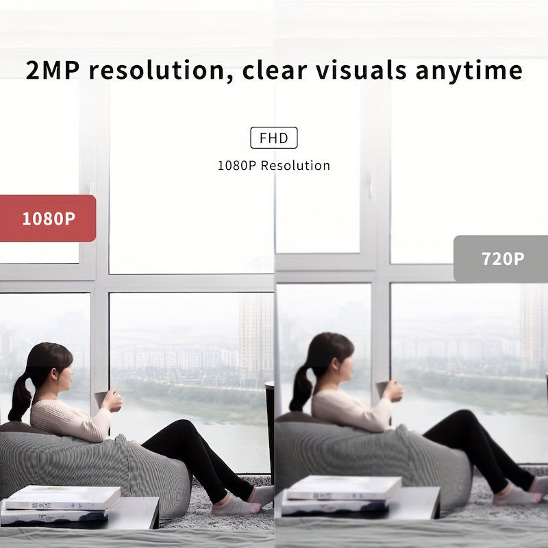 Withpad 1080p Foldable Indoor Pet Camera with APP, 2-Way Audio, Night Vision, Motion Detection, USB Powered, Easy Installation for Home Security