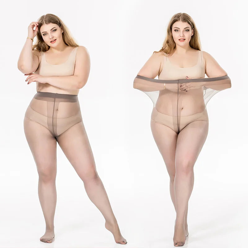Summer Thin Large Size Tights Anti-hook Tear Resistant Super Elastic Magical T Crotch Seamless Pantyhose Plus Size Nylons Lady
