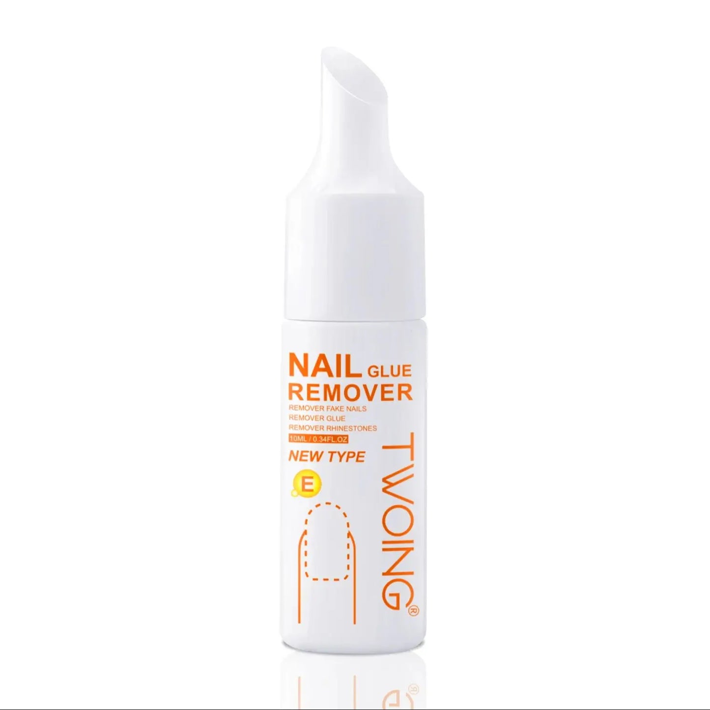 TWOING 10ml Nail Glue Remover for Fake Nails Easily Removes Acrylic Nails, Press-On Nails & Rhinestones - Convenient Prying Cap