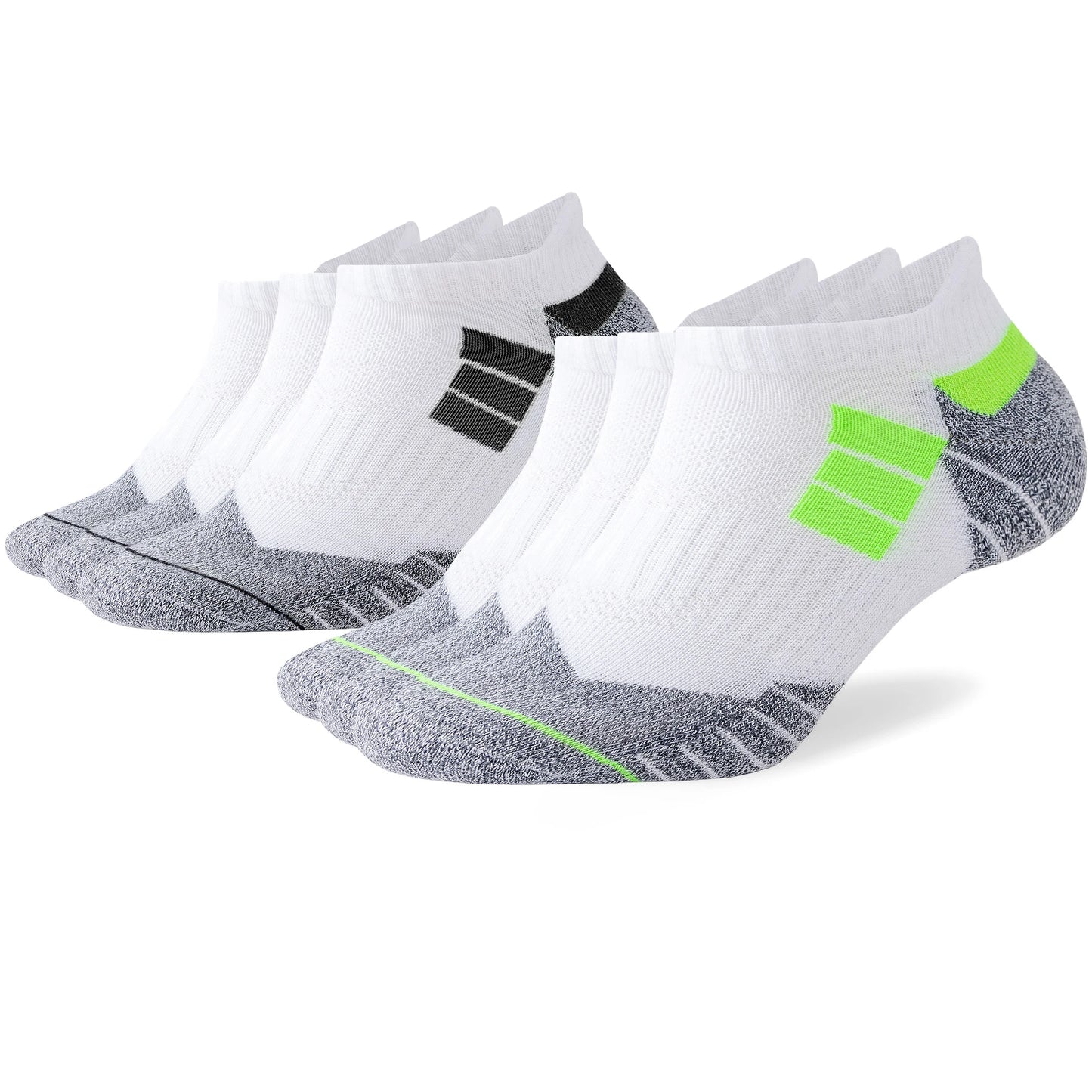 6 Pairs Lot Pack Men's Sports Socks Thick Cushioned Mesh Breathable Comfortable Ear Male Athletic Low Cut Running Ankle Socks