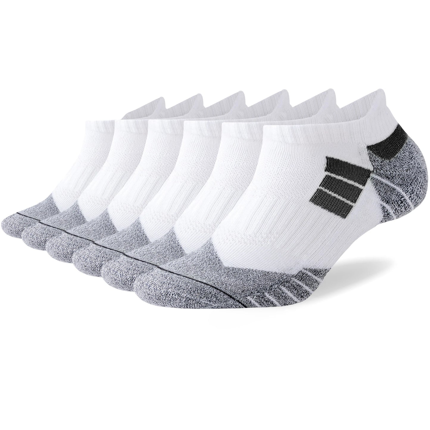 6 Pairs Lot Pack Men's Sports Socks Thick Cushioned Mesh Breathable Comfortable Ear Male Athletic Low Cut Running Ankle Socks