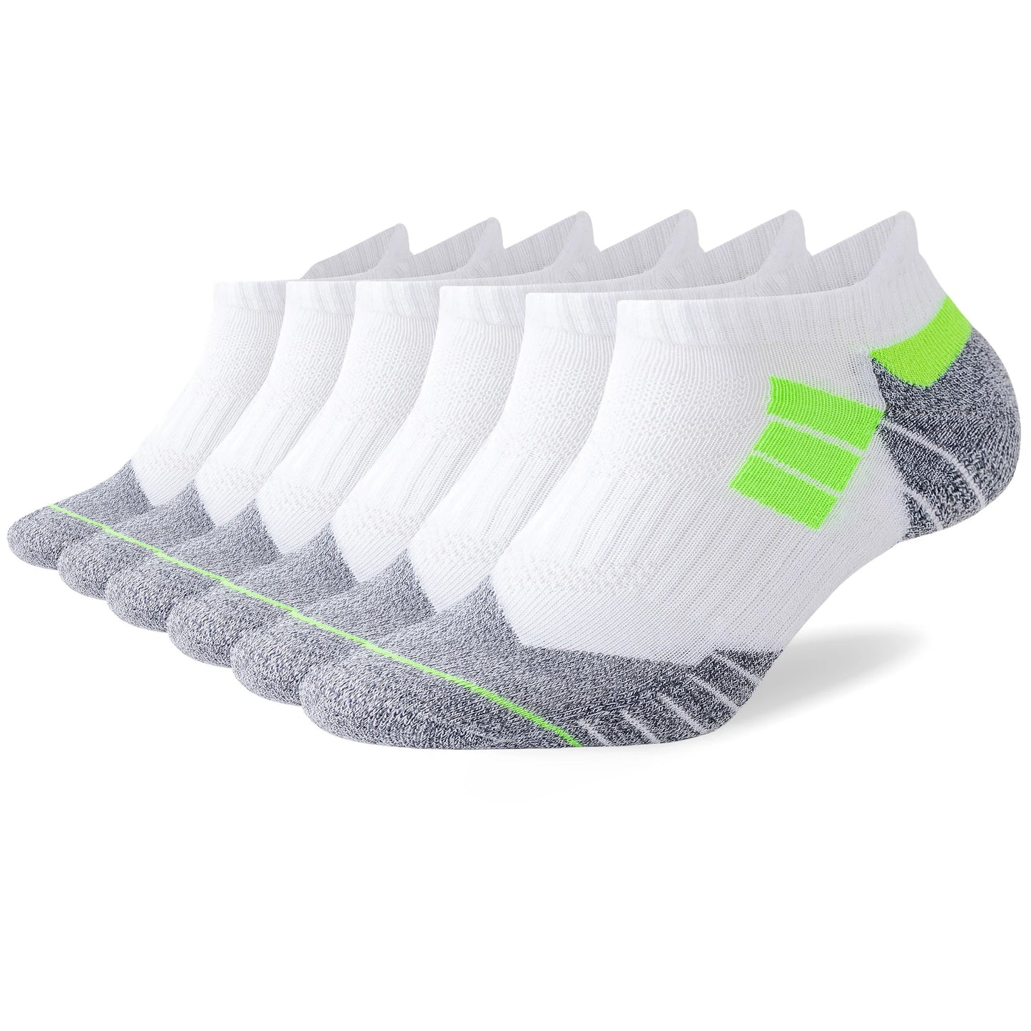 6 Pairs Lot Pack Men's Sports Socks Thick Cushioned Mesh Breathable Comfortable Ear Male Athletic Low Cut Running Ankle Socks
