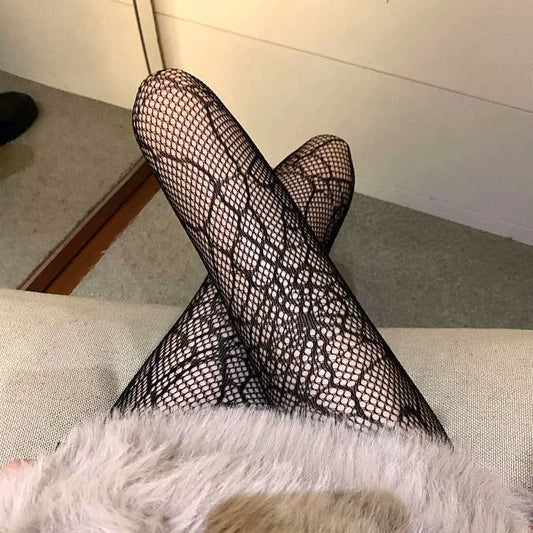 Sexy Women Fishnet Stockings Japanese Style for Girl Tights Lingerie Female Mesh Tight Socks Sheer Pantyhose Fish Net Stockings