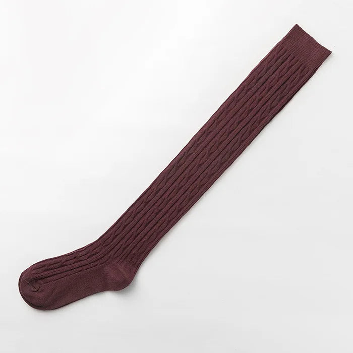 1 Pair of Cozy Thermal Over the Knee Knit Socks for Women Warm and Stylish Winter Socks with Thickened Material