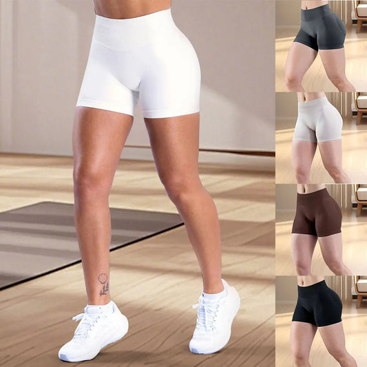 Womens High Waisted Yoga Shorts Butt Lifting Tight Fitness Running Shorts Sports Shorts for Yoga and Athletic