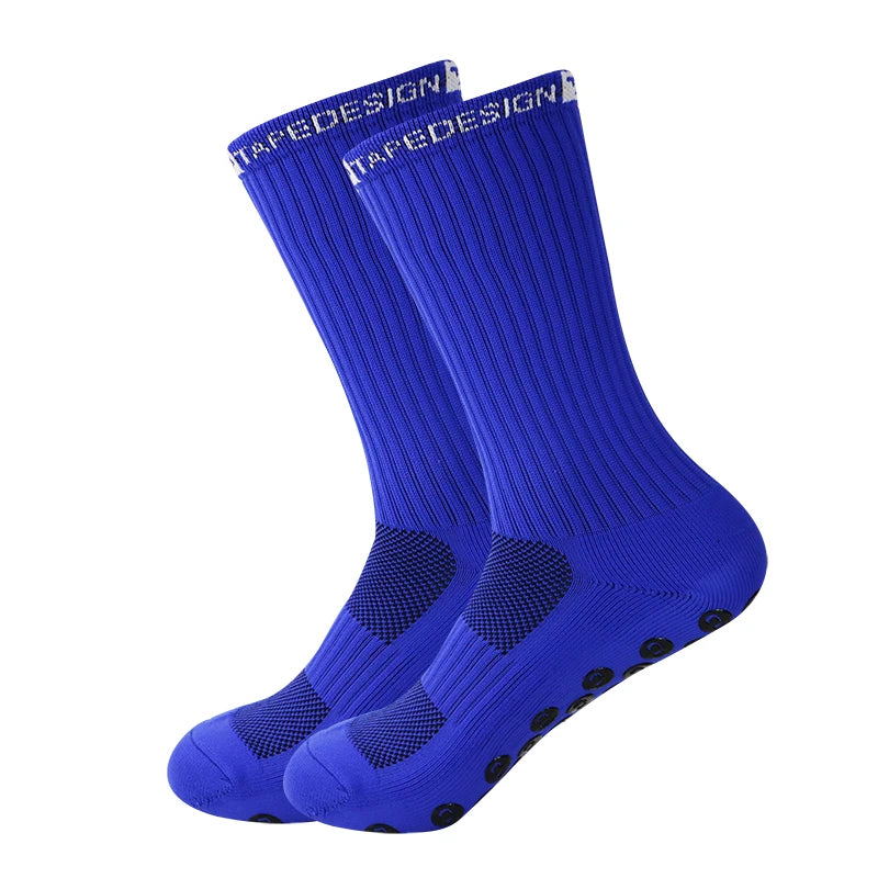 TD Anti-Slip Grip Socks Powerful Grip Football Socks Breathable Mens Sports Socks One Size Fits All