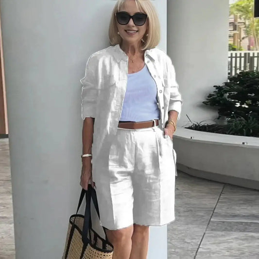 2024 Spring Suit For Women's Suits Tracksuit Oversize Coat Loose Shorts Set Female Casual Elegant Office Ladies 2 Piece Sets