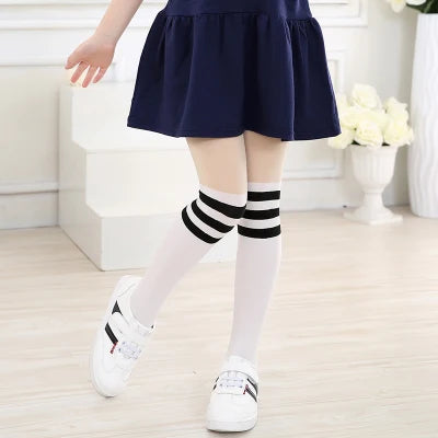 Spring autumn warm Baby Kids tights printing Cartoon Animal Bear pantyhose cats kitten Bunny Knee tattoo Student girls stocking