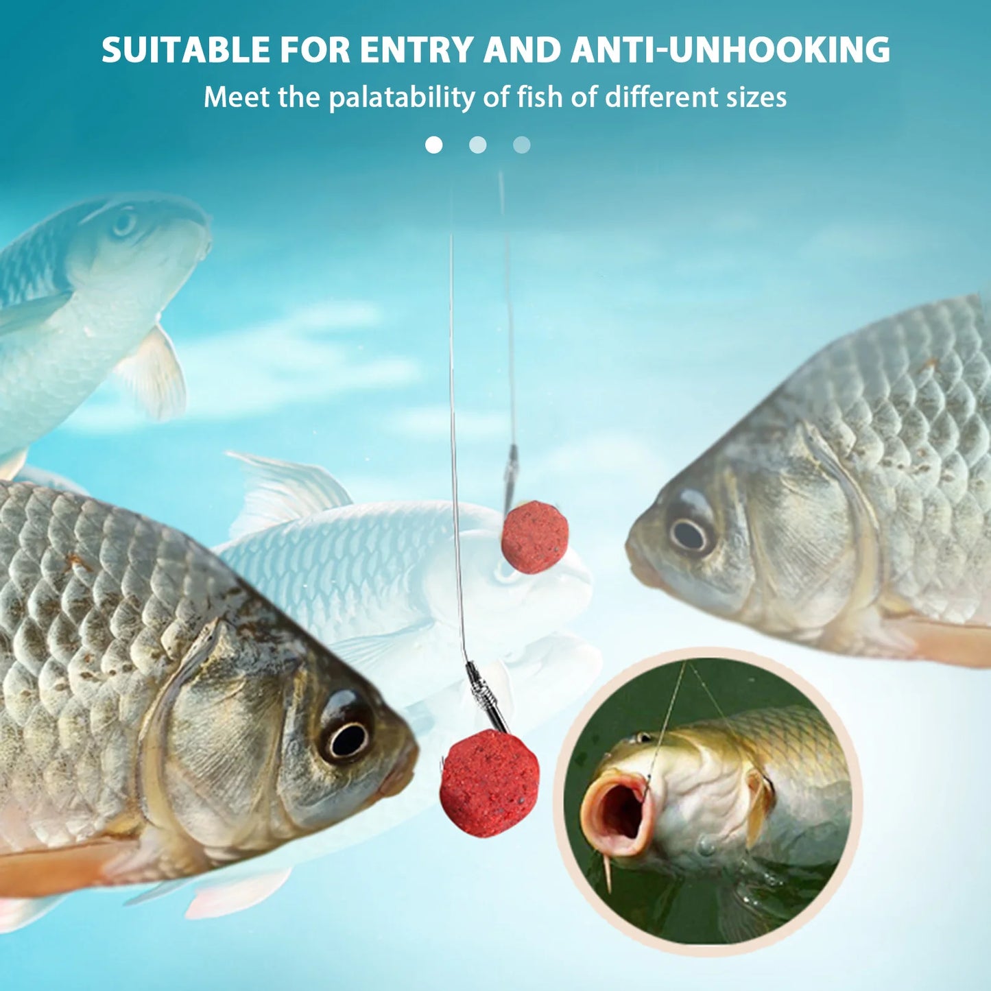 40g Fish Baits Attractants,Fresh Wet Granular Bait,High Protein Fish Attractant Concentrated Fish Bait,Fishing Accessories