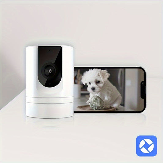 Withpad 1080p Foldable Indoor Pet Camera with APP, 2-Way Audio, Night Vision, Motion Detection, USB Powered, Easy Installation for Home Security