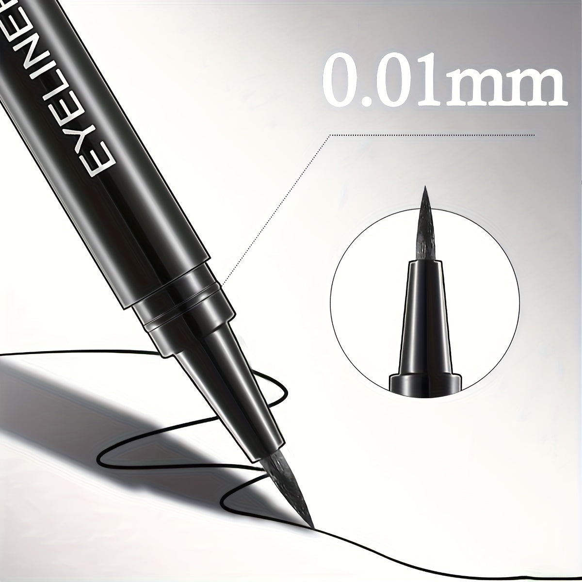 3pcs Black Liquid Eyeliner Pens - Quick Dry, Waterproof & Sweatproof, Smudge-Proof for Beginners, Ultra-Fine Tip, Long-Lasting Makeup Hold, Perfect for Festivals & Gifts